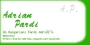 adrian pardi business card